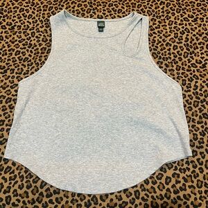 Wild Fable grey asymmetrical ribbed tank top